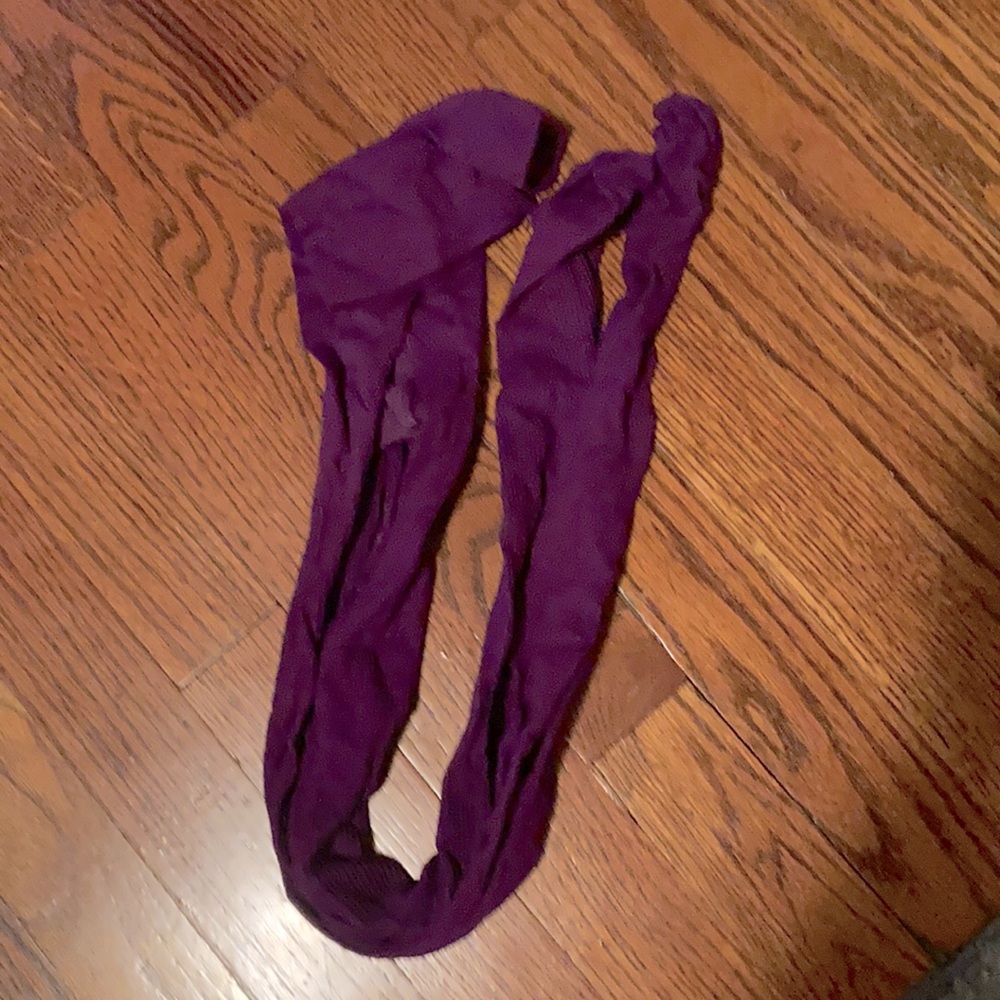 Purple Ribbed Tights